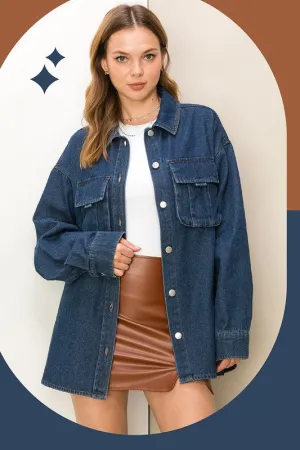 Oversized Denim Shacket
