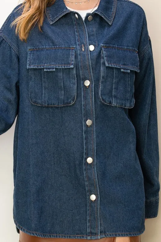 Oversized Denim Shacket