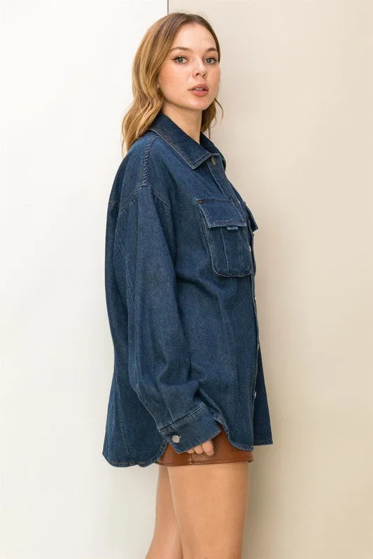 Oversized Denim Shacket