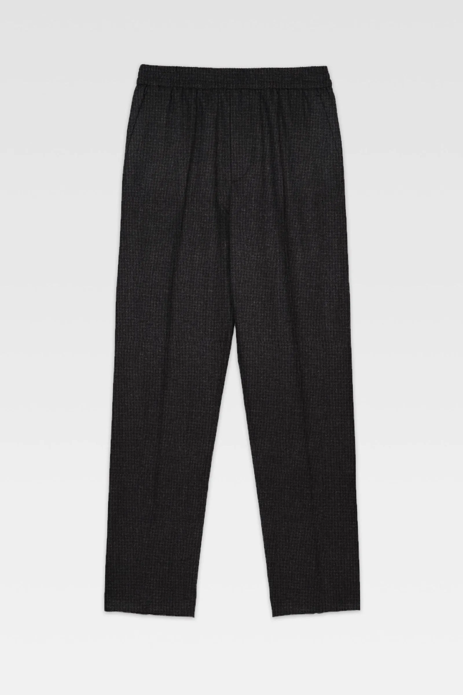 Paolo - Anthracite Houndstooth - Wool Flannel