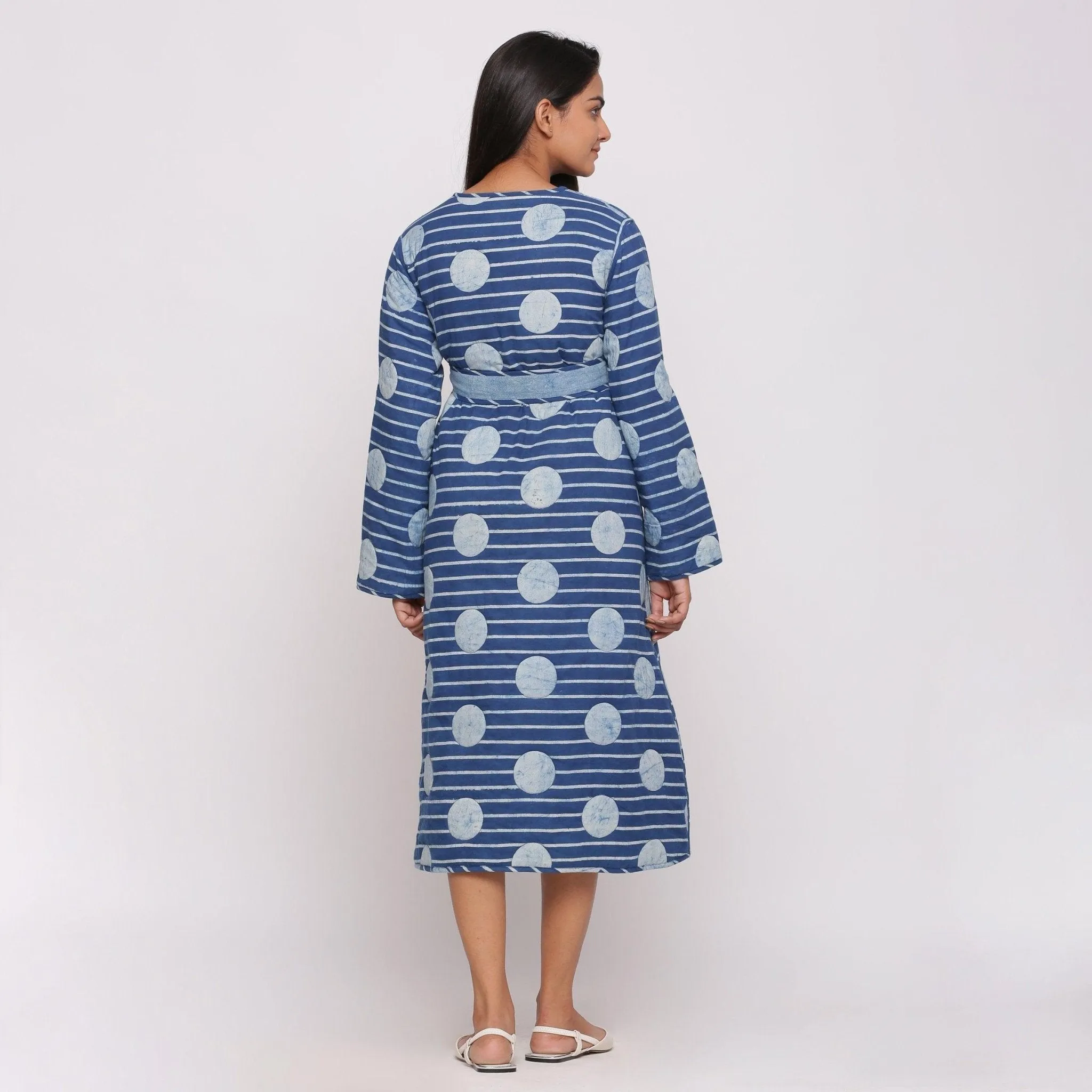 Reversible Dabu Block Print Quilted Cotton Outerwear