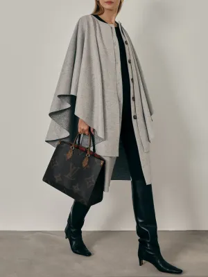 Sorella Plush Felt Cardigan Cape | Grey Marl