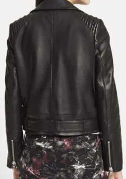 Stylish Women's Black Biker Leather Jacket, women black leather jacket