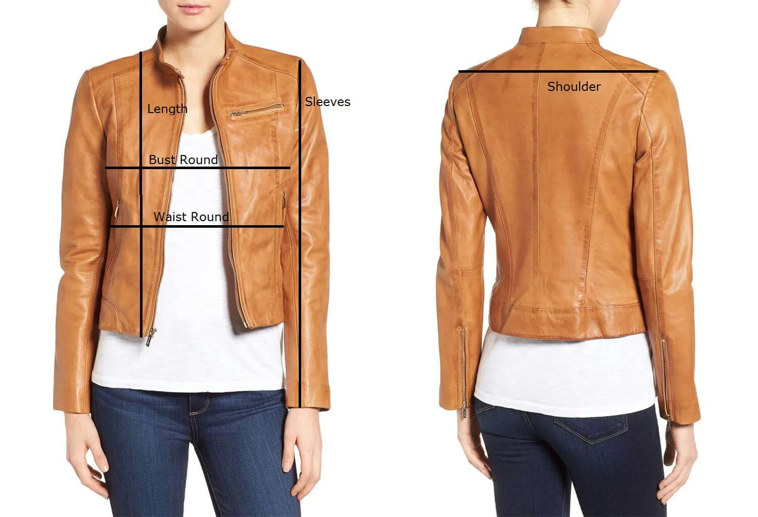 Stylish Women's Black Biker Leather Jacket, women black leather jacket