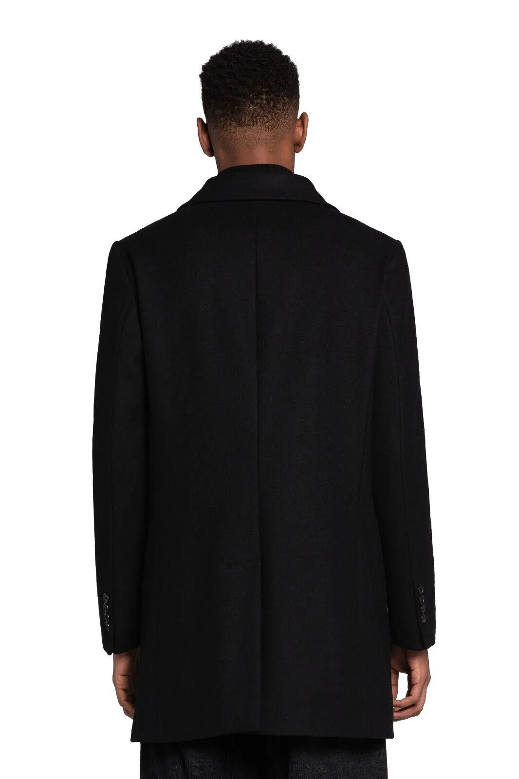 Vistula Black Cashmere Overcoat Wool Coat Single Breasted