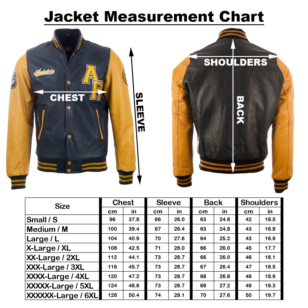 VZH7 Men's Varsity Jacket - Black/Red