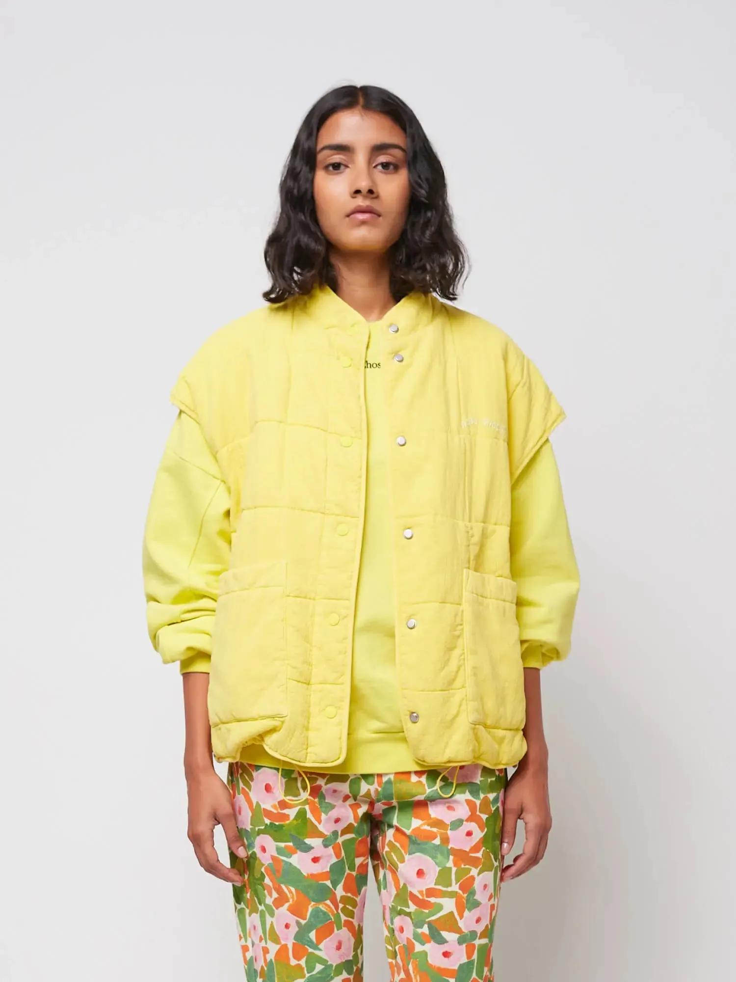 Washed cotton vest
