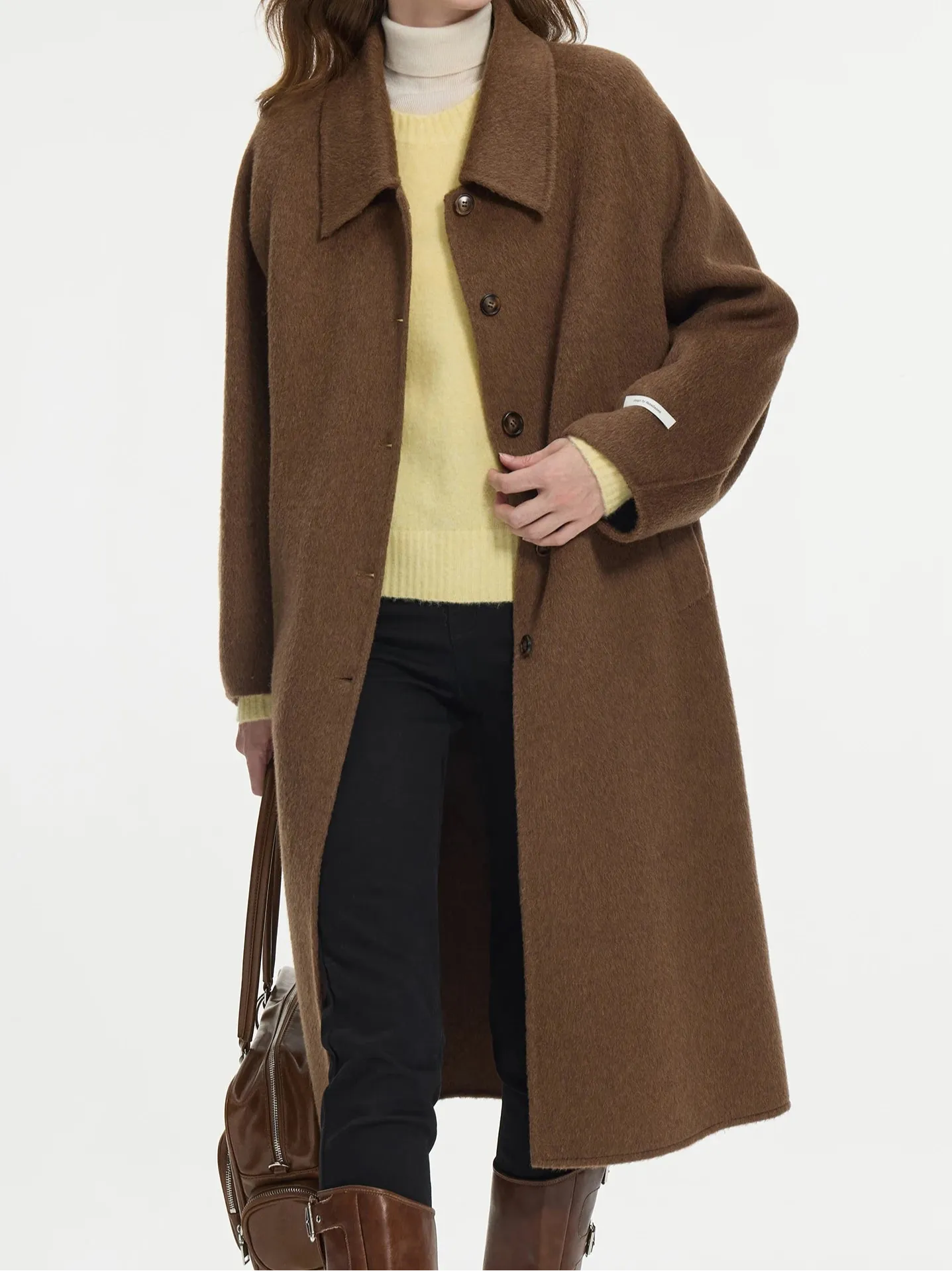 Wool Camel Overcoat | LOUISA