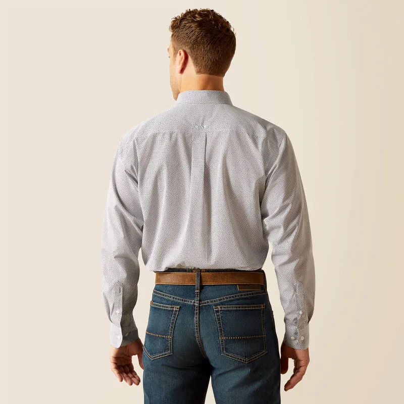 Wrinkle Free Wes Classic Fit Shirt in Peacoat